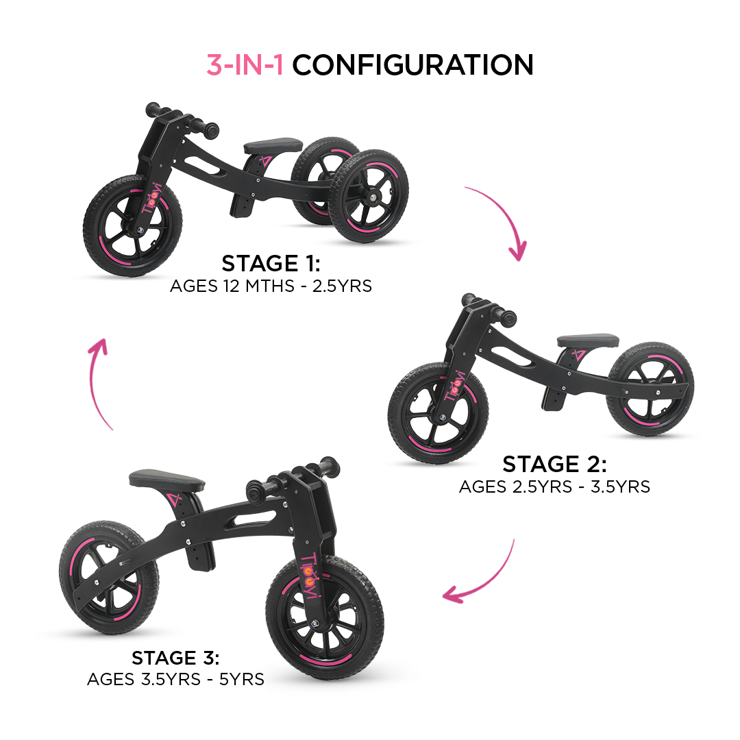 3 in 1 Balance Bike (Age : 1 - 5 years)