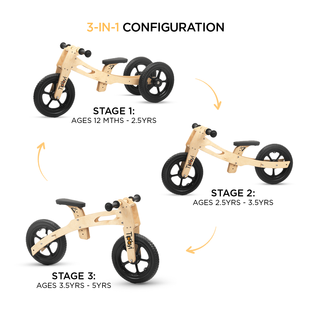 3 in 1 Balance Bike (Age : 1 - 5 years)
